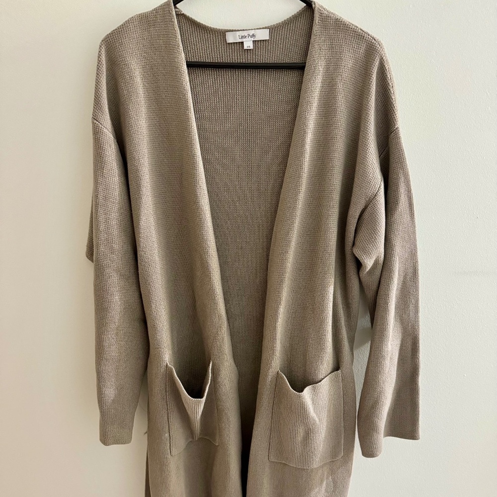 Little Puffy Michelle Choi Oversized Robe Cardigan Size Small